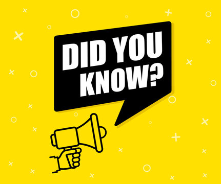 Megaphone and text - Did you know?