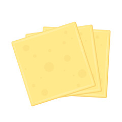 Cheese plate vector. Cheese on white background.