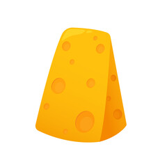 Cheese vector. Cheese on white background.