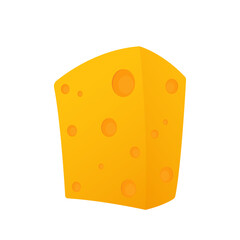 Cheese vector. Cheese on white background.