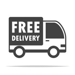 Free delivery truck icon vector isolated