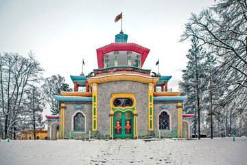 Creaky gazebo. Catherine Park. Tsarskoe Selo. Pushkin. St. Petersburg. Russia