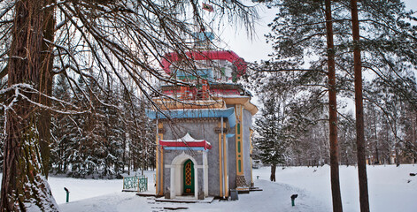 Creaky gazebo. Catherine Park. Tsarskoe Selo. Pushkin. St. Petersburg. Russia