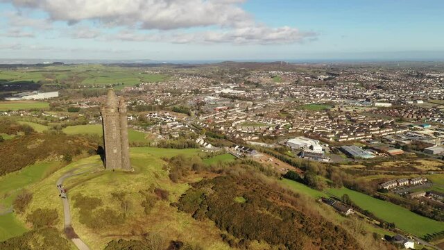Scrabo Tower looking over Newtownards in Northern Ireland