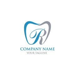 letter r dental logo