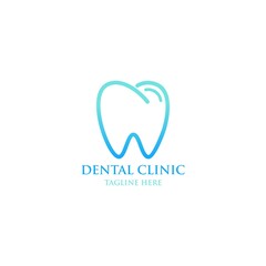 line art dental logo design