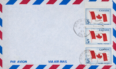 luftpost airmail air mail briefumschlag envelope vintage retro alt old frankiert cancel used...