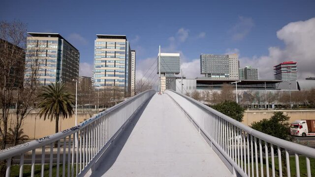 Barcelona diagonal mar timelape