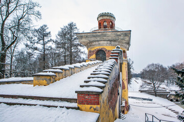 Naklejka premium Tower ruin. Catherine Park. Pushkin (Tsarskoe Selo). St. Petersburg. Russia