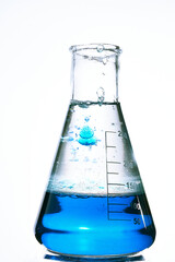 Glass flask with a chemical reagent.