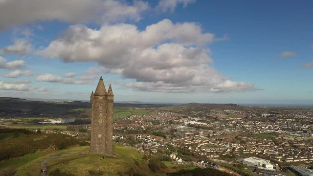 Scrabo Tower looking over Newtownards in Northern Ireland