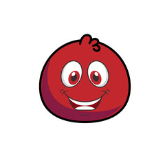 Obraz premium cute Red monster cartoon, funny character 