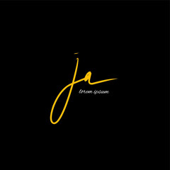 Obraz premium Initial ja a j beauty monogram and elegant logo design