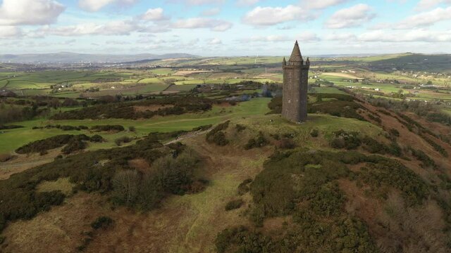 Scrabo Tower looking over Newtownards in Northern Ireland