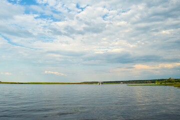 Scenic views of Chobe River at Sunset, Chobe National Park, Botswana