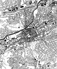 Fototapeta premium map of the city of Cluj-Napoca, Romania