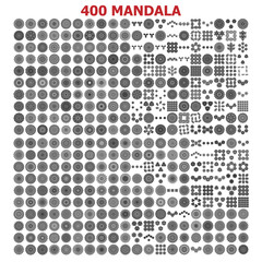 various mandala collections - 400. Ethnic Mandala ornament. Round pattern set.