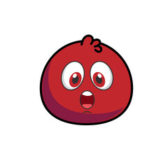 Obraz premium cute Red monster cartoon, funny character 