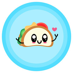 Cute sandwich mascot vector