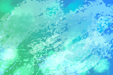 hard brush watercolor style green turquoise and blue abstract background graphic with diagonal angles