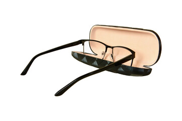 diopter glasses in a case