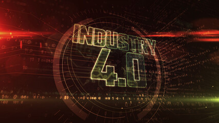 Industry 4.0 abstract 3d illustration
