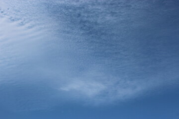 Beautiful blue sky with fluffy clouds