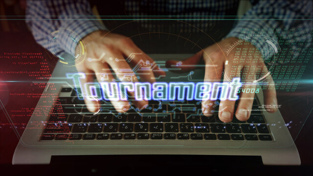 Tournament esport game abstract concept 3d illustration