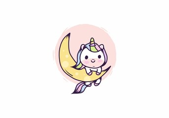 Cute little unicorn illustration