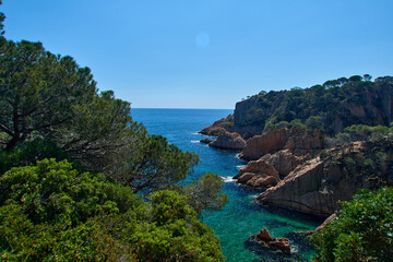 Views of the Costa Brava in the Mediterranean Sea.