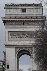 Fototapeta premium arc de triomphe in winter 