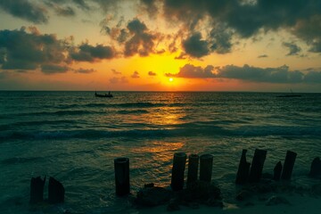 Scenic sunrise at Uroa Beach, Zanzibar