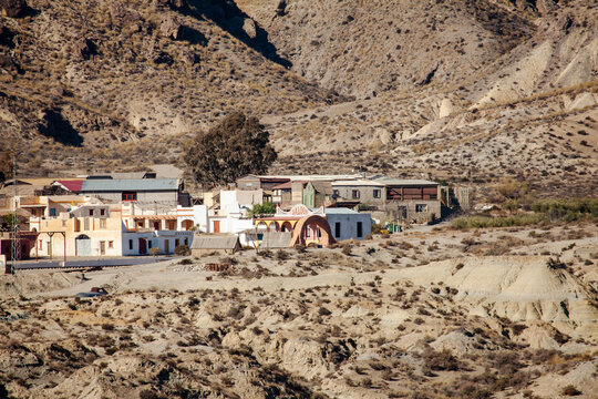 Fort Bravo wild west village  in the Tabernas desert Spain