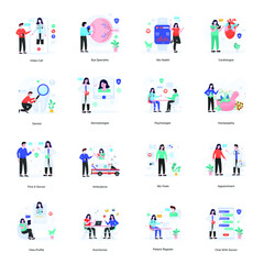 
Pack of Online Healthcare Illustrations 


