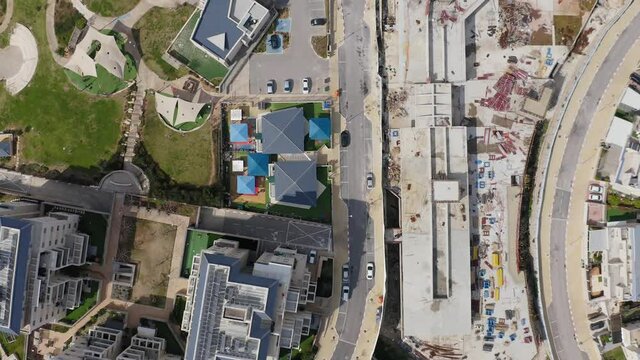 Aerial view of Yokneam illt, a small town in Northern Israel.

