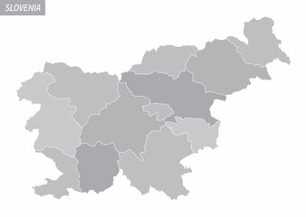 Fototapeta na wymiar Slovenia grayscale map