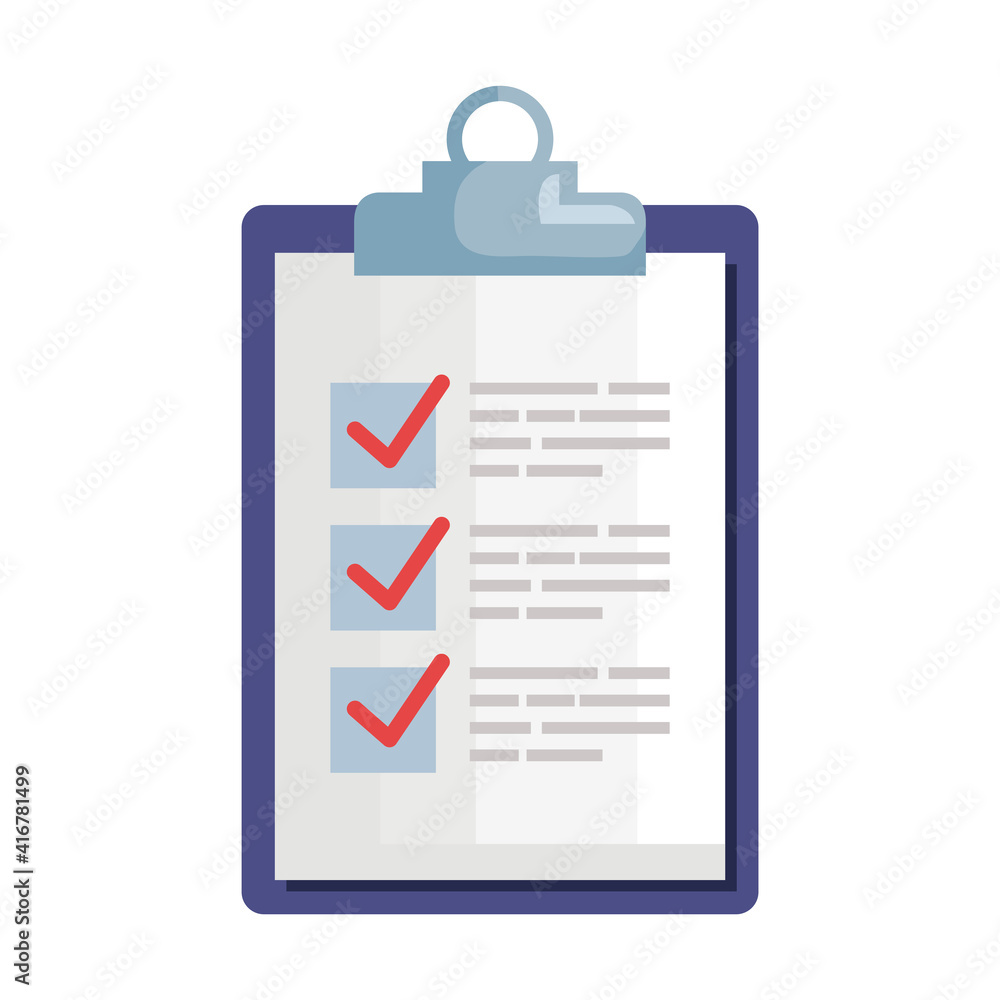 Canvas Prints checklist clipboard document isolated icon vector illustration design