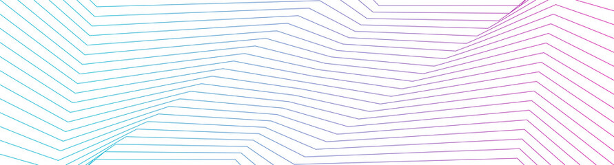 Abstract background with blue purple curved lines. Geometric vector banner design