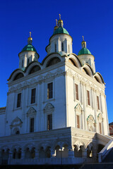 Fototapeta na wymiar Orthodox Christian Cathedral in the Astrakhan Kremlin