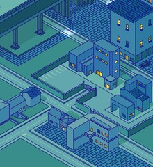 Obraz premium isometric view of a city