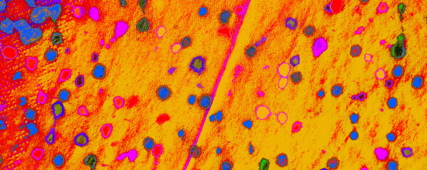 Dark Grunge Ornament. Red Ink Dirty Pattern.