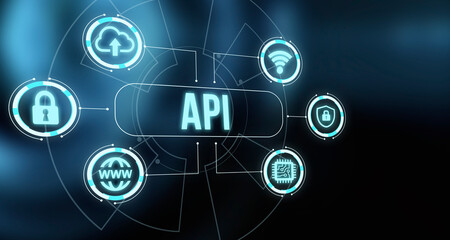 Internet, business, Technology and network concept. Application Programming Interface. Software development tool