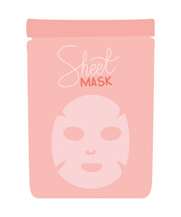 facial mask in pink envelope