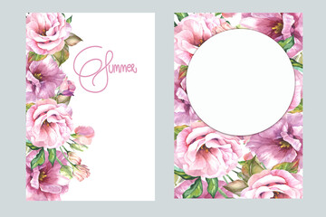 watercolor flowers card