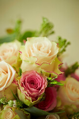 Wedding bouquet of various flowers 