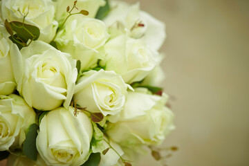 Obraz na płótnie Canvas Wedding bouquet of various flowers 