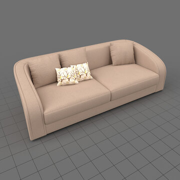 Loveseat sofa with cushions 1