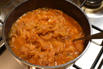 Traditional Polish bigos dish 