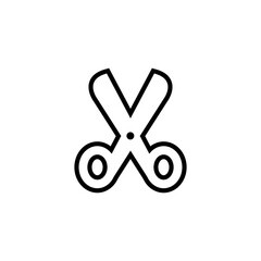 Scissors vector icon. Linear object symbol.