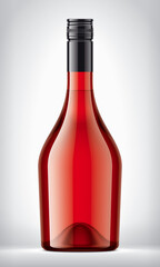 Color Glass Bottle on background. 